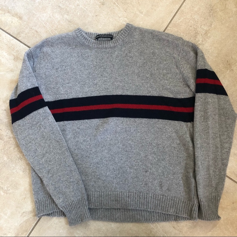 Brandy Melville gray sweater with stripe.